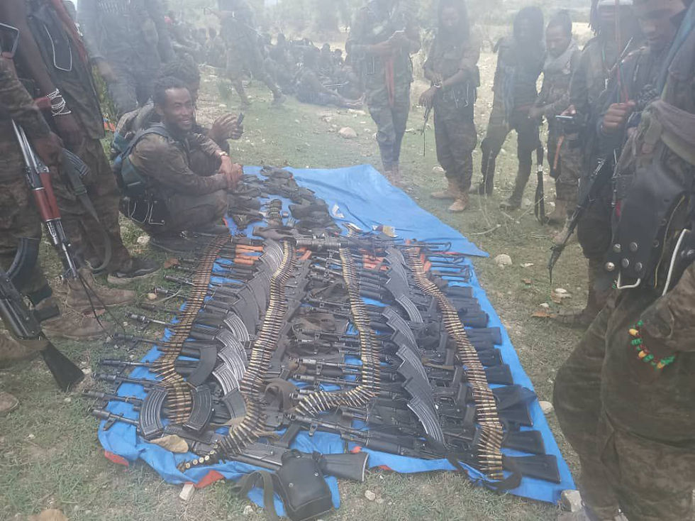 Weapons Captured By OLA Forces Near Sululta (June 7th, 2023)